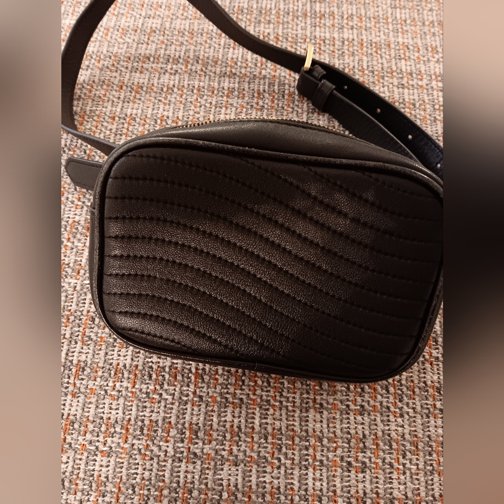 Black Quilted Leather Crossbody Bag